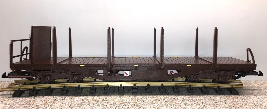 SSm 36863 Rungenwagen mit Holzstirnwand