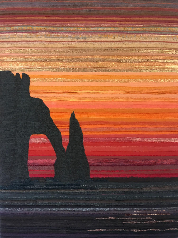 "L'Aiguille-Creuse au coucher du soleil"
The Cliffs of Etretat at Sunset