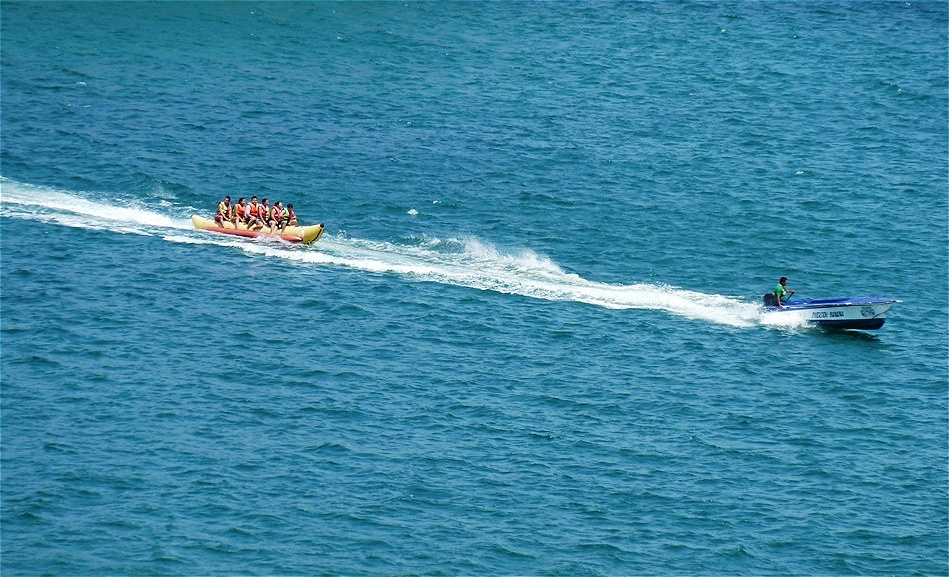 "Ausritt" auf dem Banana-Boat