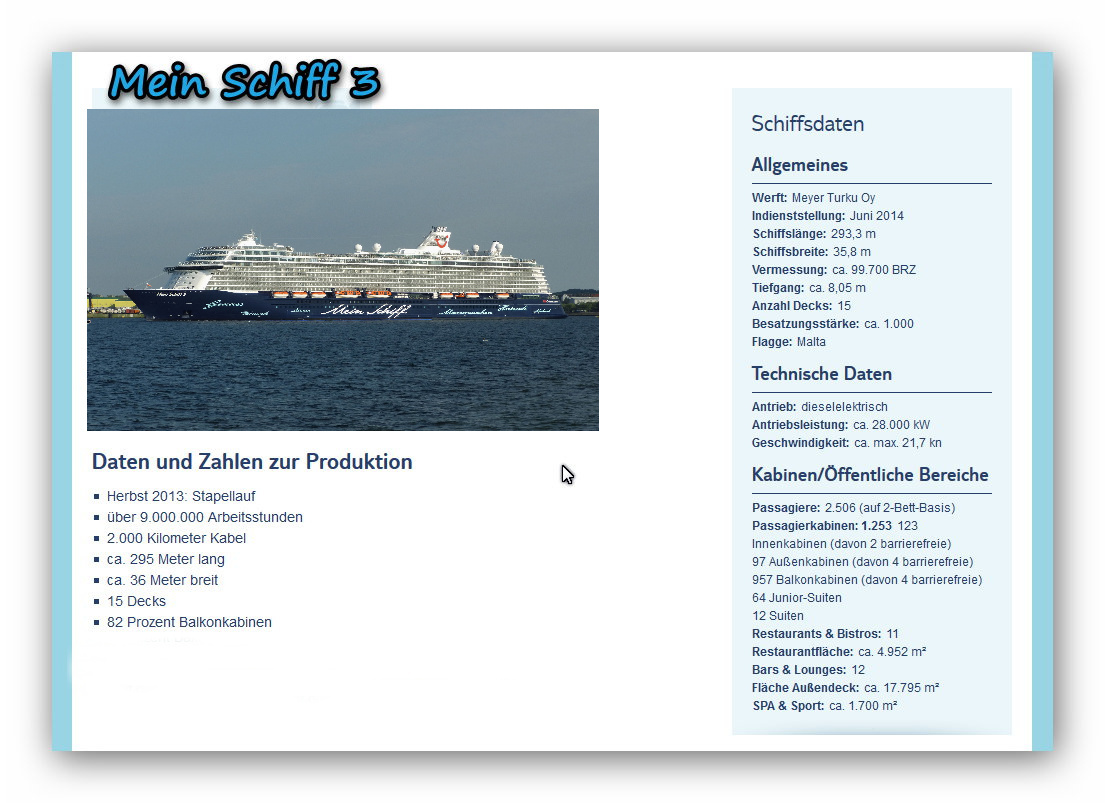 Schiffsdaten