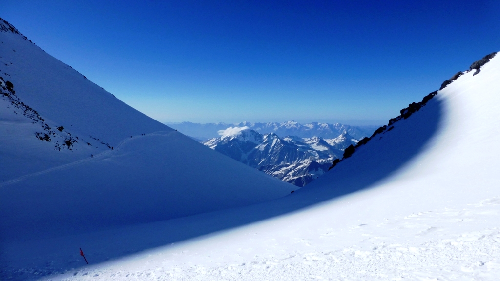 Im Sattel zwischen dem Ost- und Westgipfel