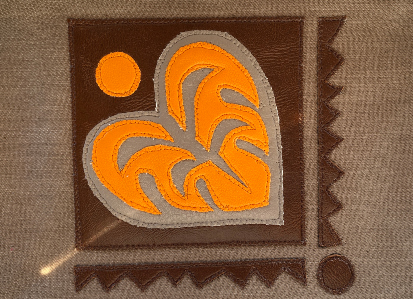 Feille orange stylisée