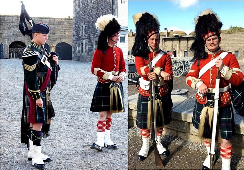 Die "78th Highlanders" in ihren schmucken, historischen Uniformen