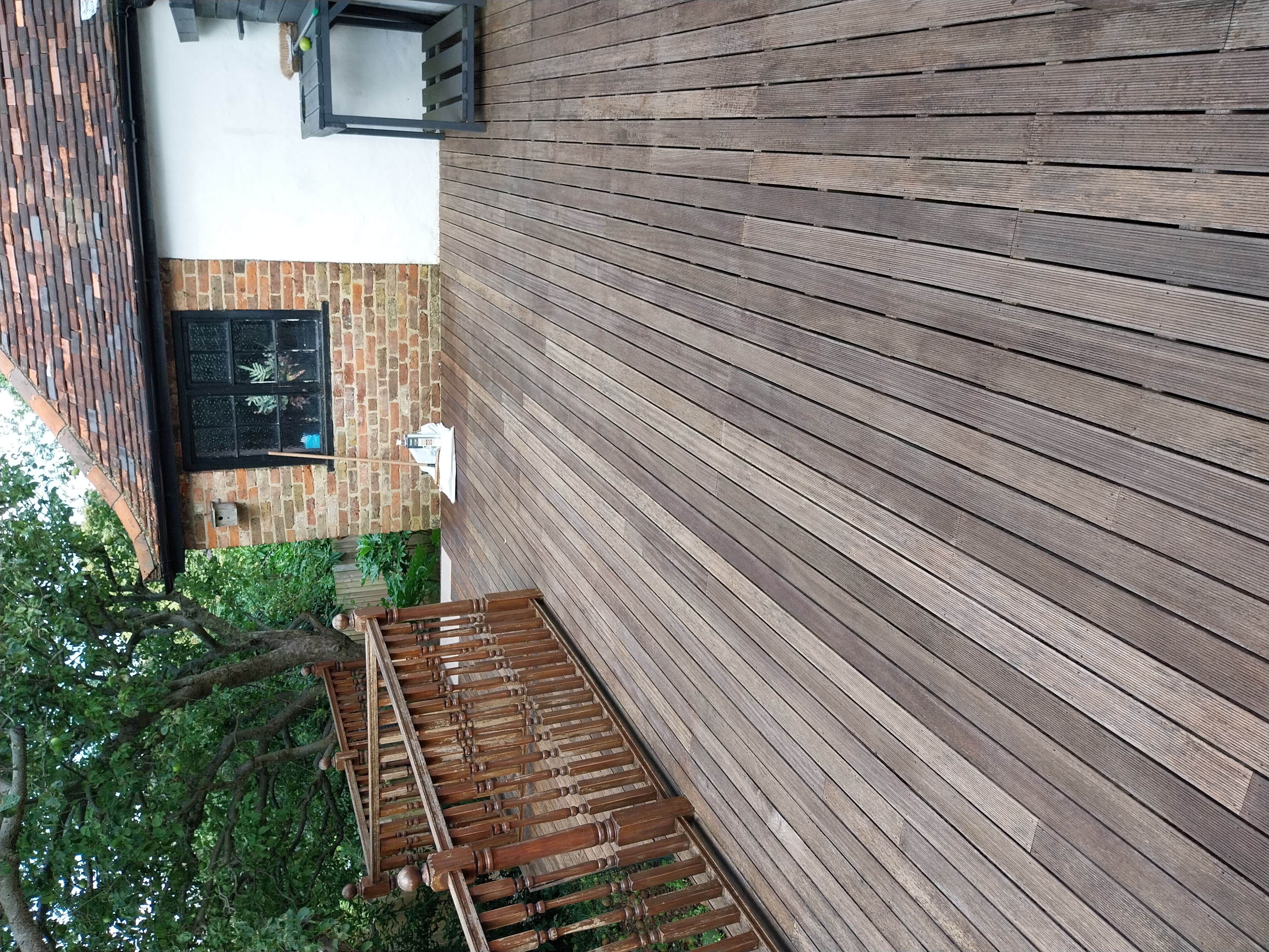 Decking before staining