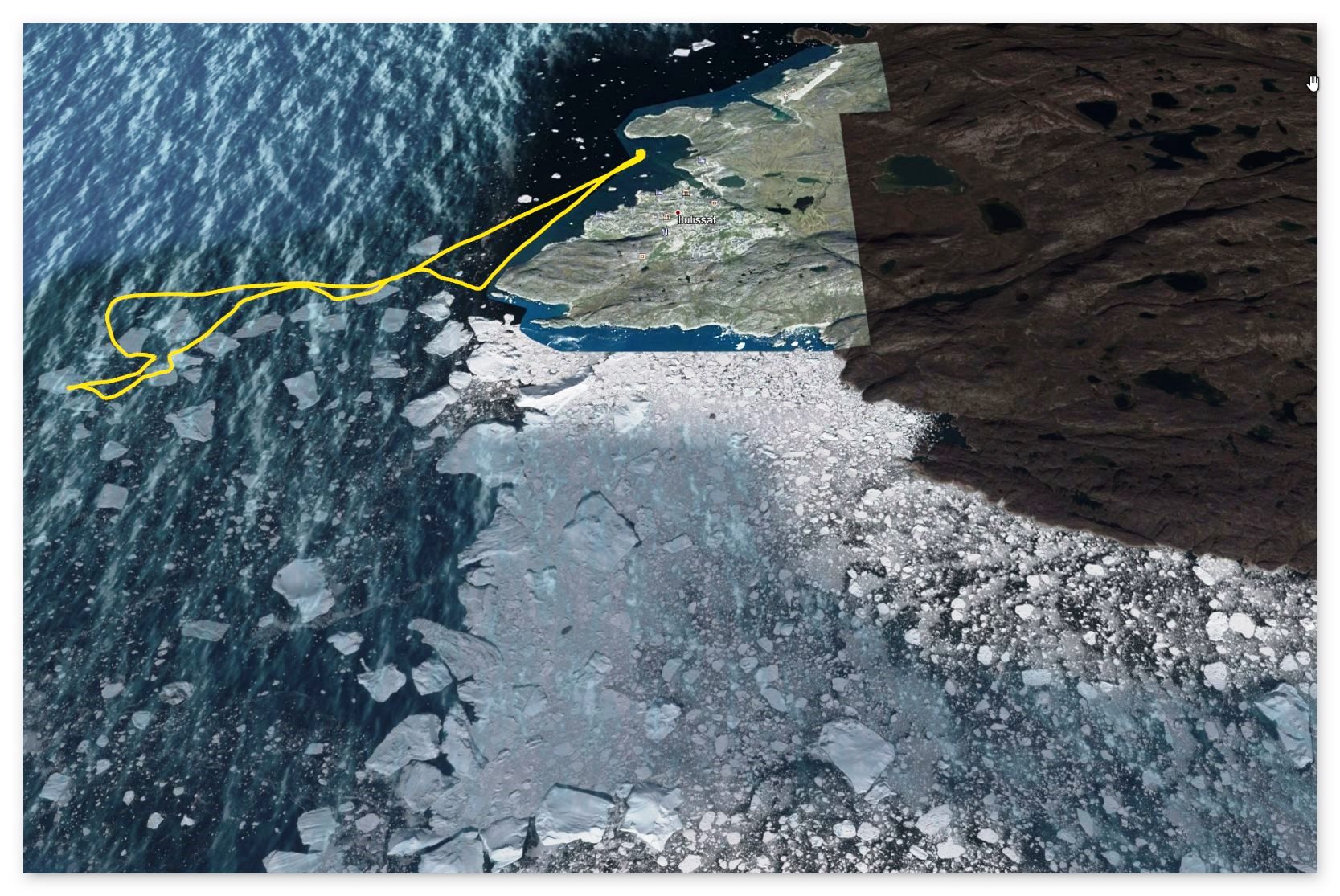 Ilulissat - Bootsfahrt zwischen den Eisbergen