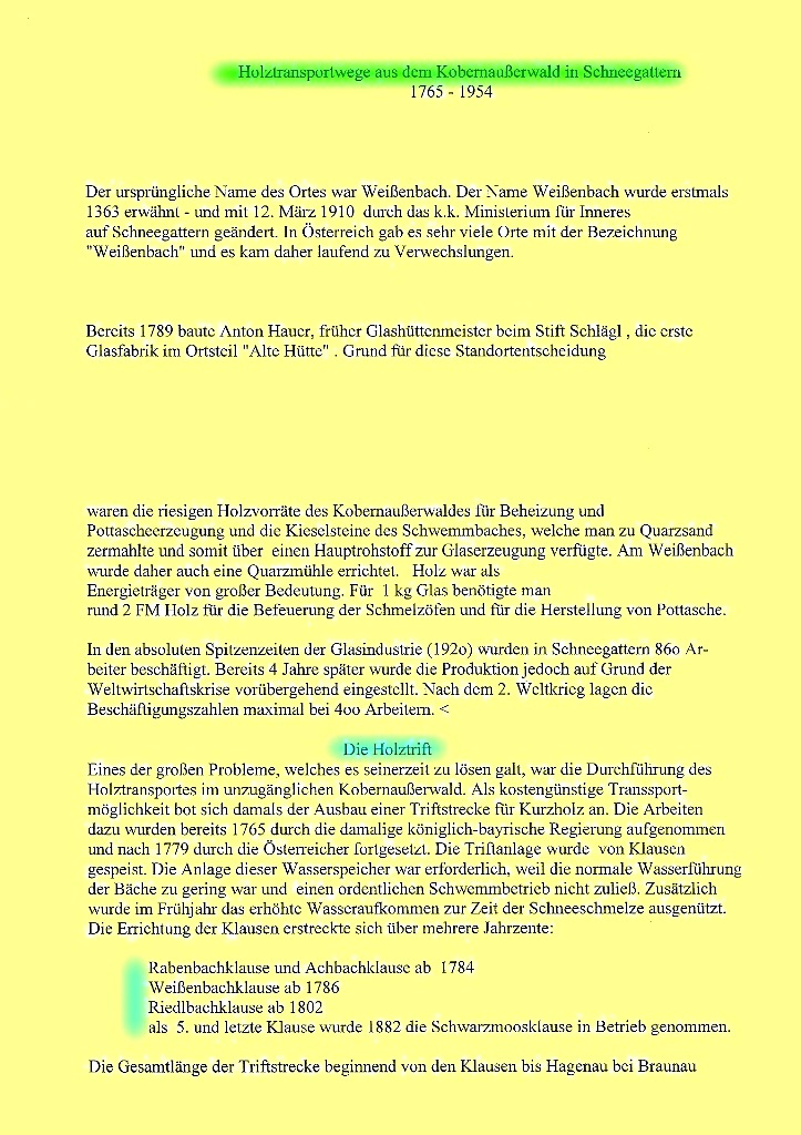 Holztransport, Trift und Klausen