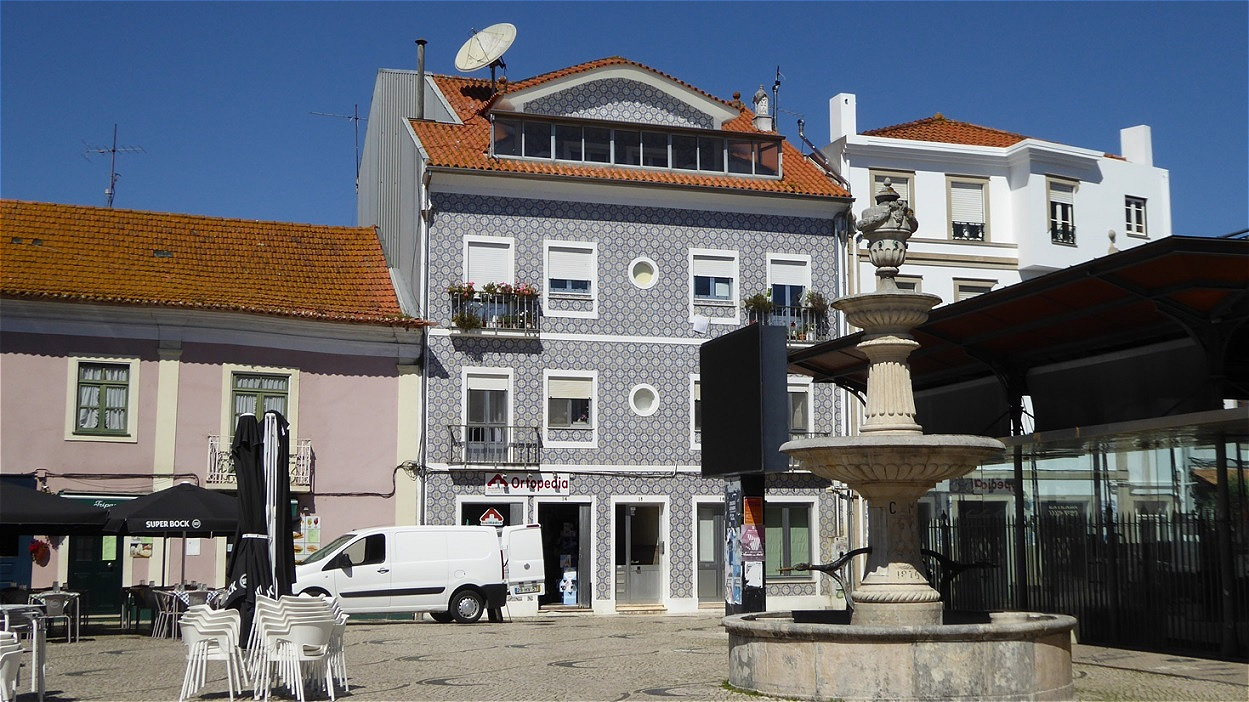 Gekachelte Hausfassade