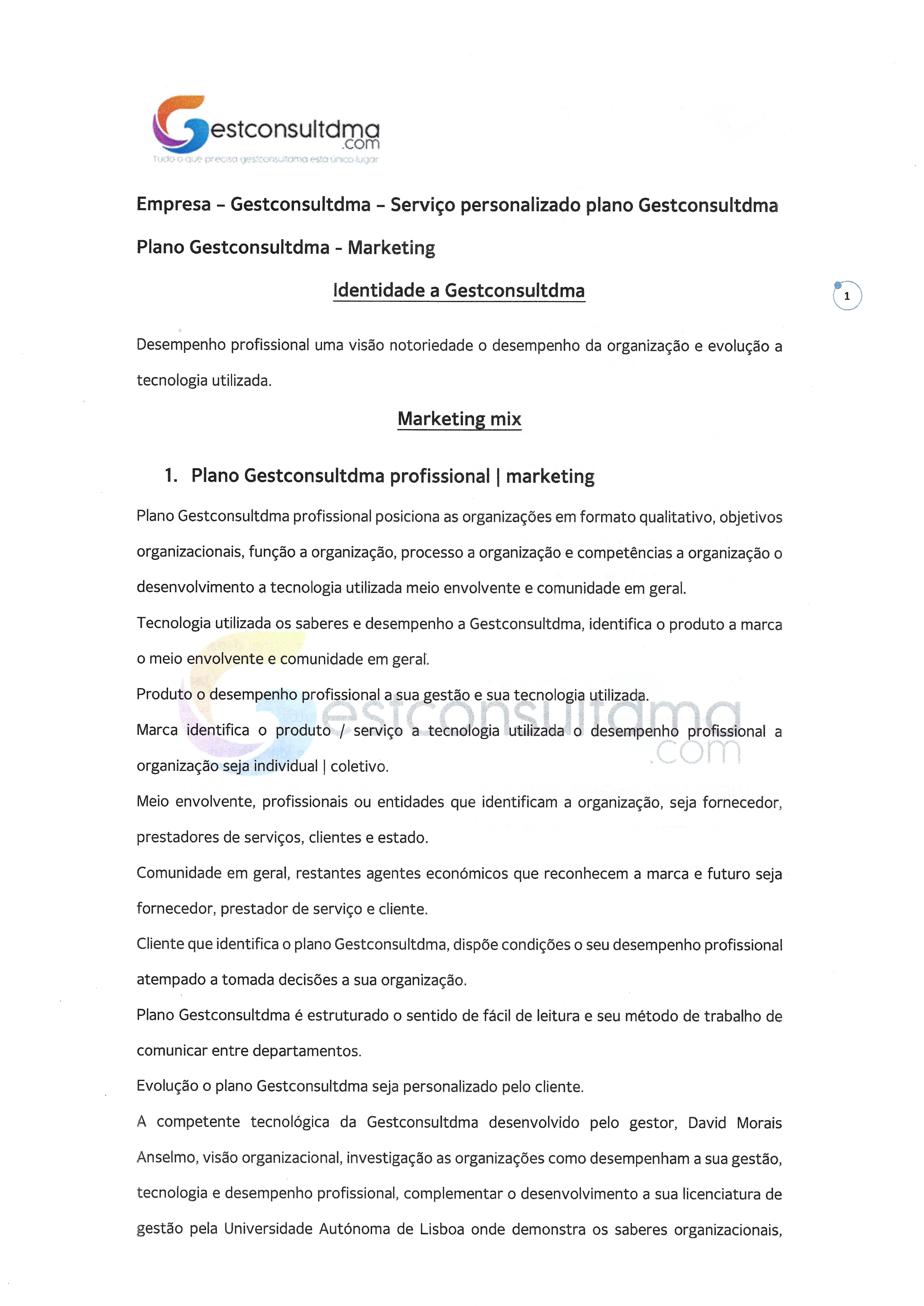 Plano Gestconsultdma - marketing