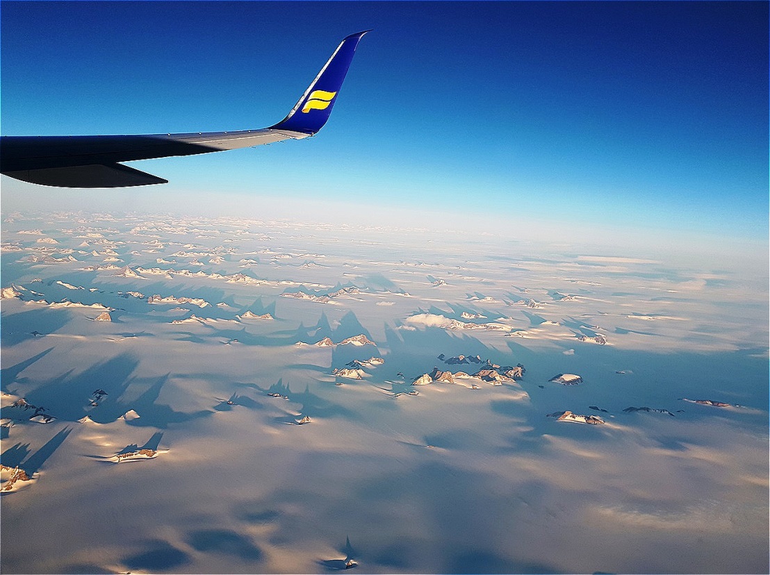 Über der Inlandeisdecke Grönlands