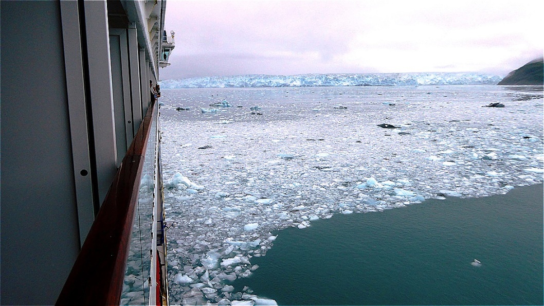 Blick vom Balkon unserer Kabine