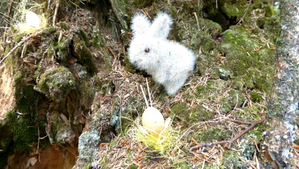 Häschen auf Eiersuche