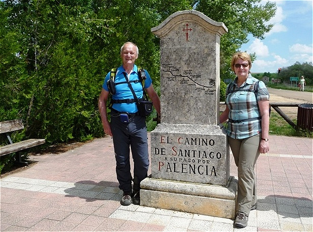 Grenzstein zwischen den Provinzen Burgos und Palencia
