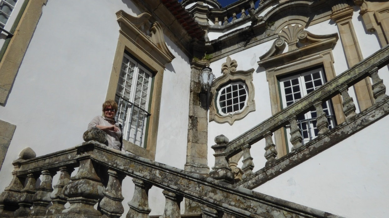 Auf der Treppe