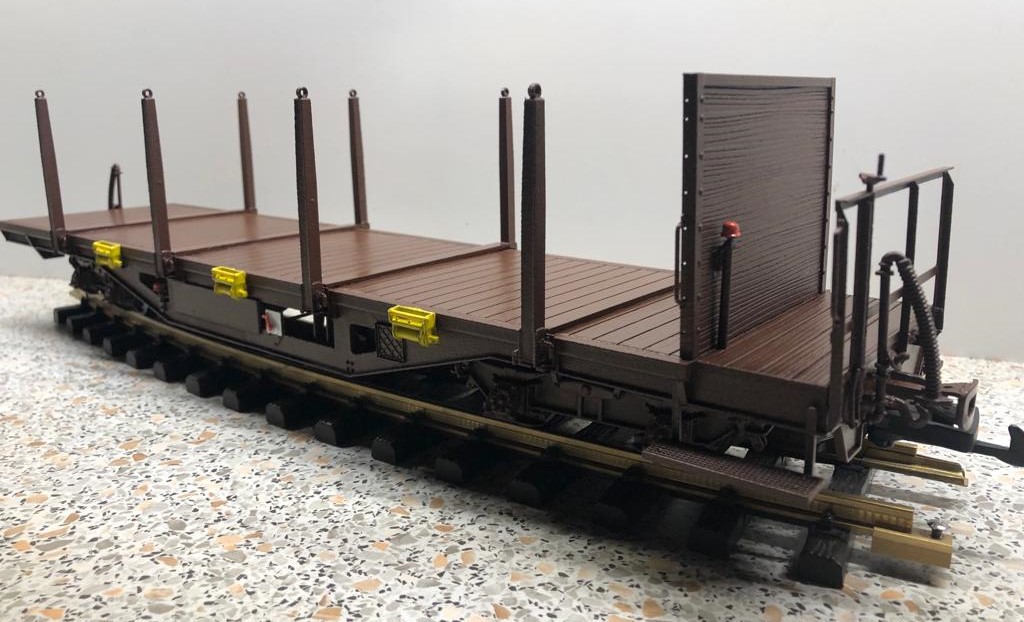 SSm 36863 Rungenwagen mit Holzstirnwand