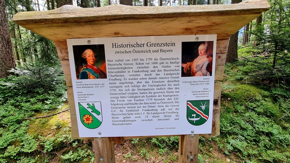 Tafel am Grenzstein