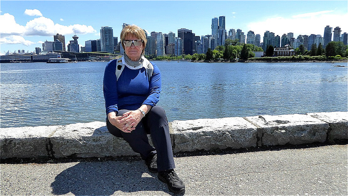 Rast vor der Skyline
