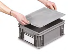 Industrijske plastične škatle s pokrovi