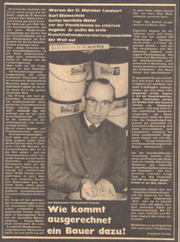 1978:  Wie kommt ausgerechnet ein Bauer dazu? 
  (Linzer Kirchenzeitung) 