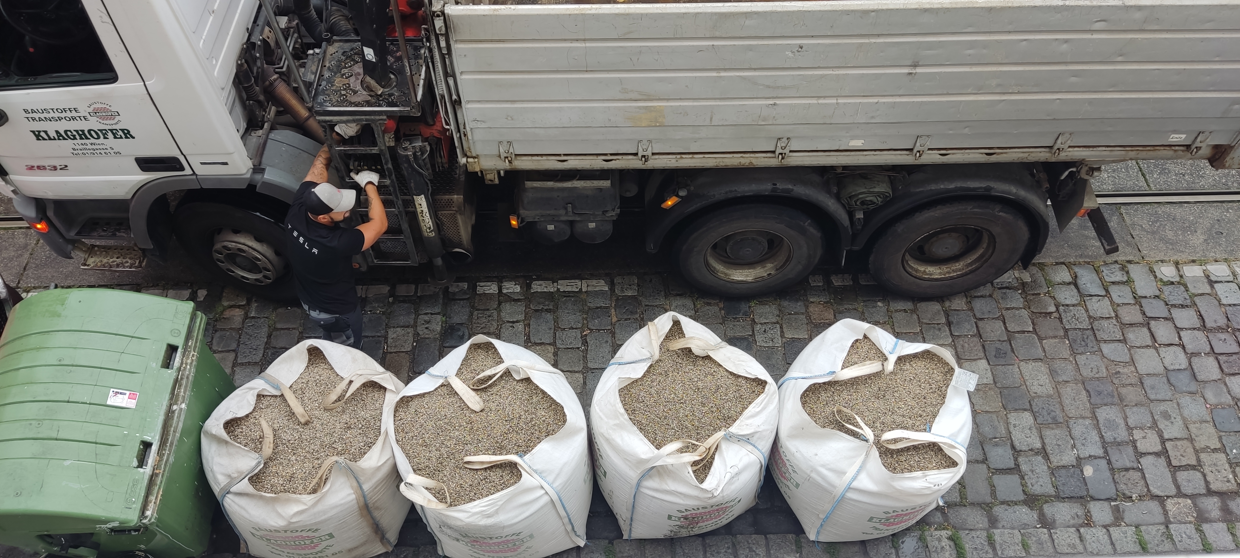 Anlieferung Schotter