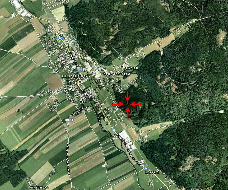 Lage - Burgstall Spreitzenberg