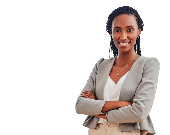 Smiling businesswoman