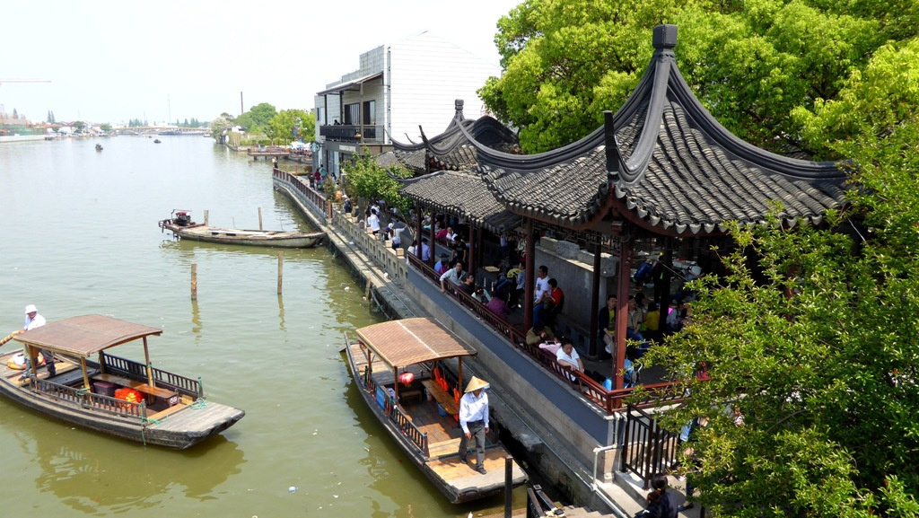 Anlegestelle am Fluss Cao Gang