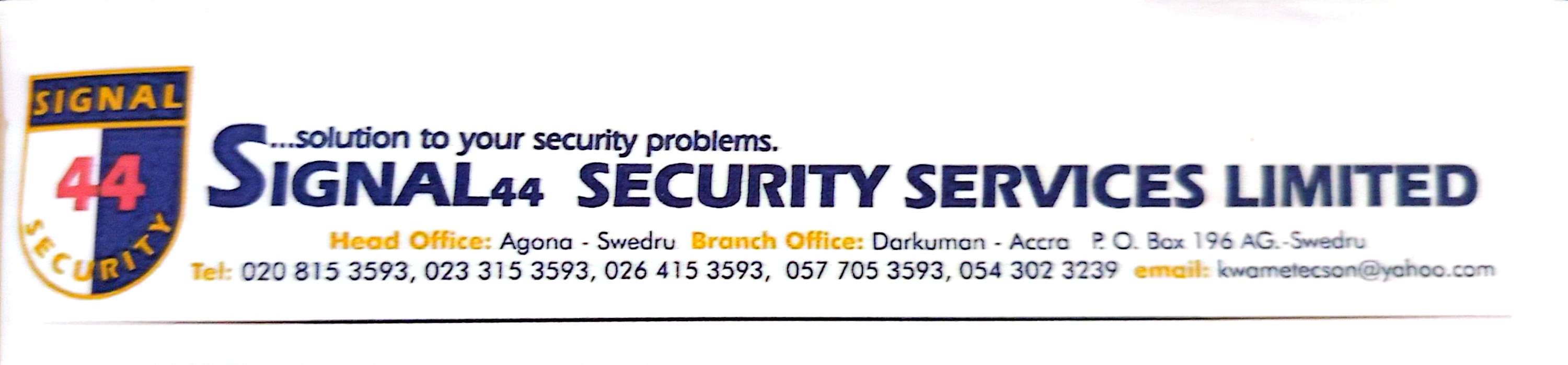 Go to site home page SIGNAL 44 SECURITY SERVICES
