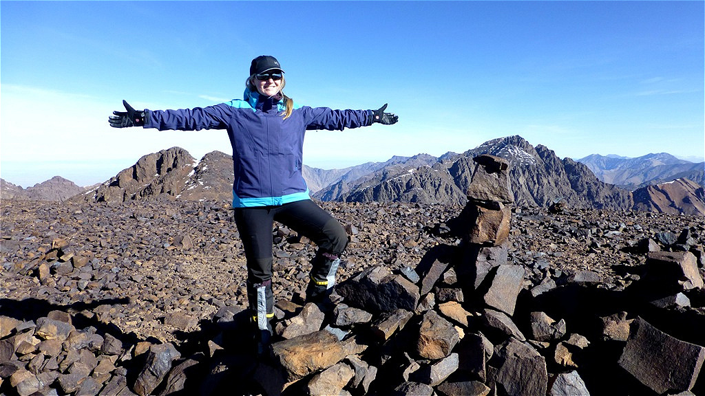 Akklimatisationstour - auf dem Gipfel des Mount Ras n'Ouanakrim