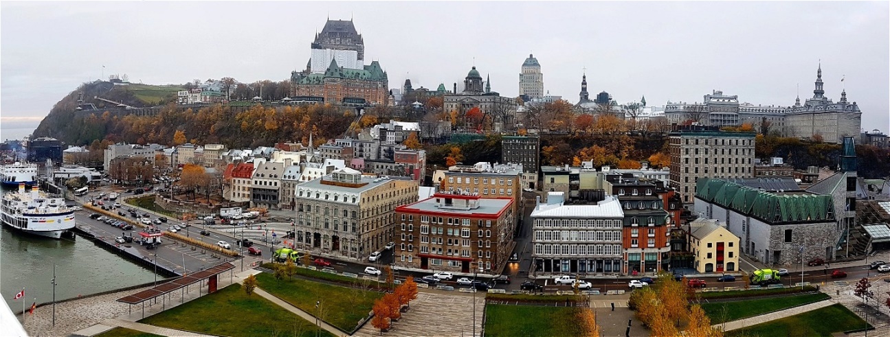 Ankunft in Québec City