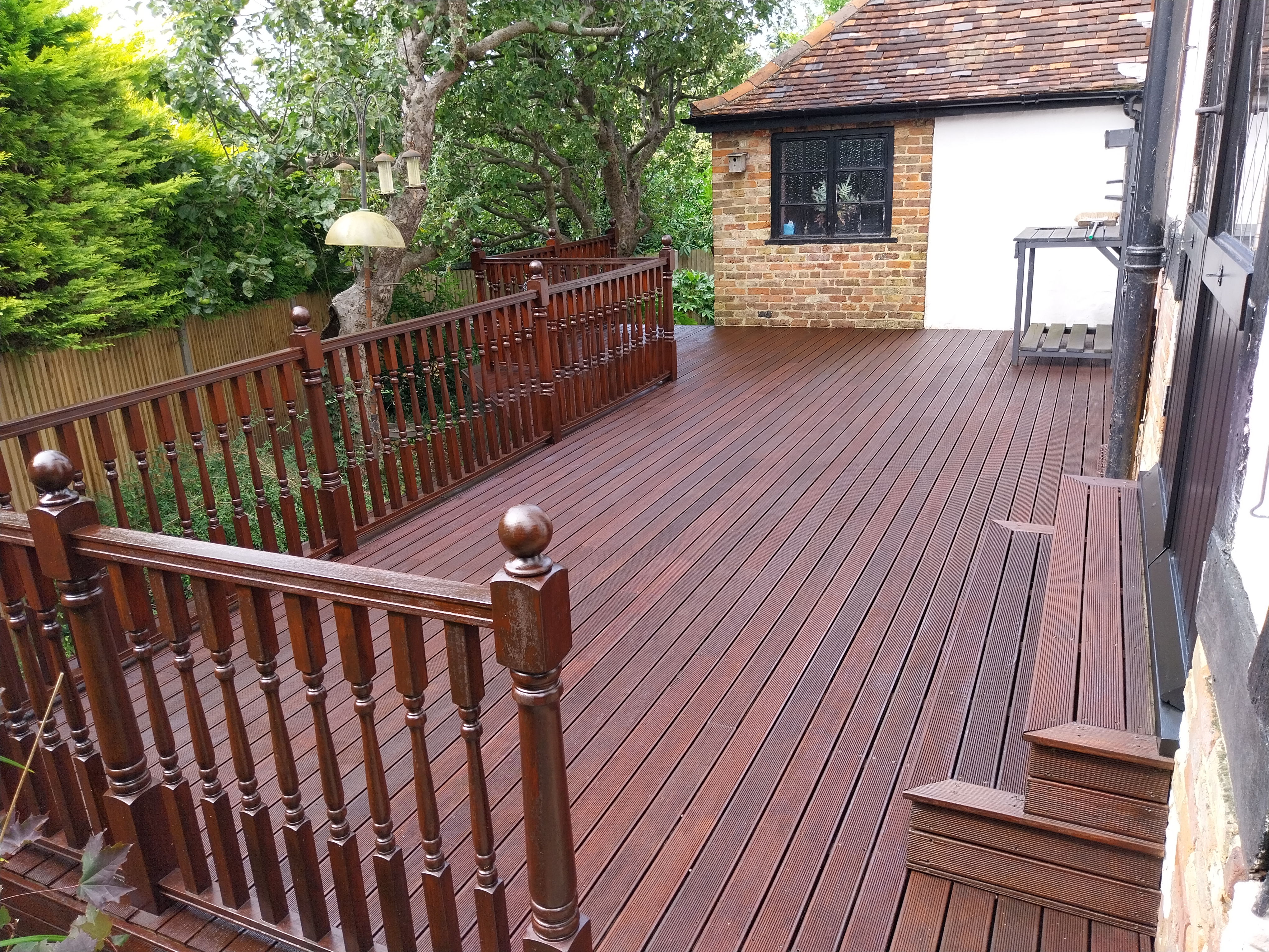 Decking after staining