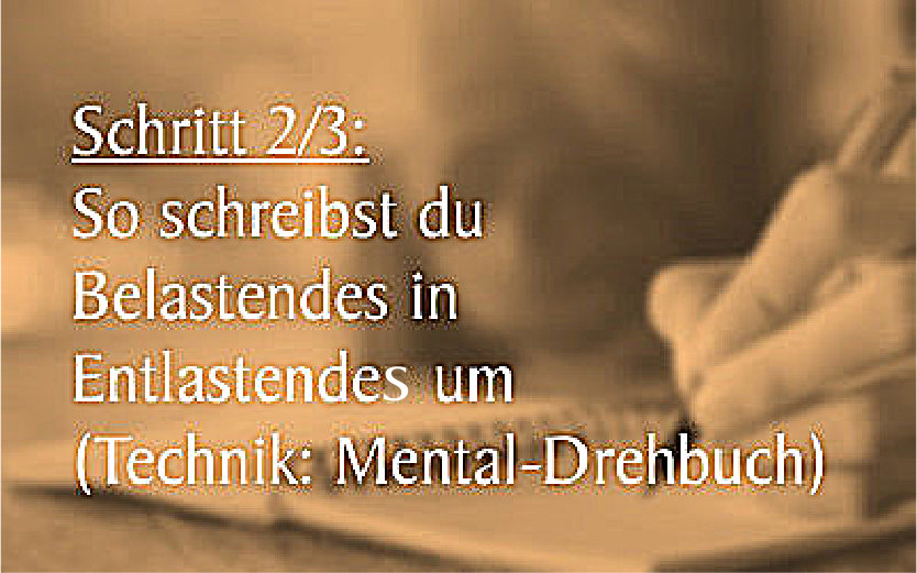 Mann schreibt sein neues, entlastendes Lebens-Drehbuch