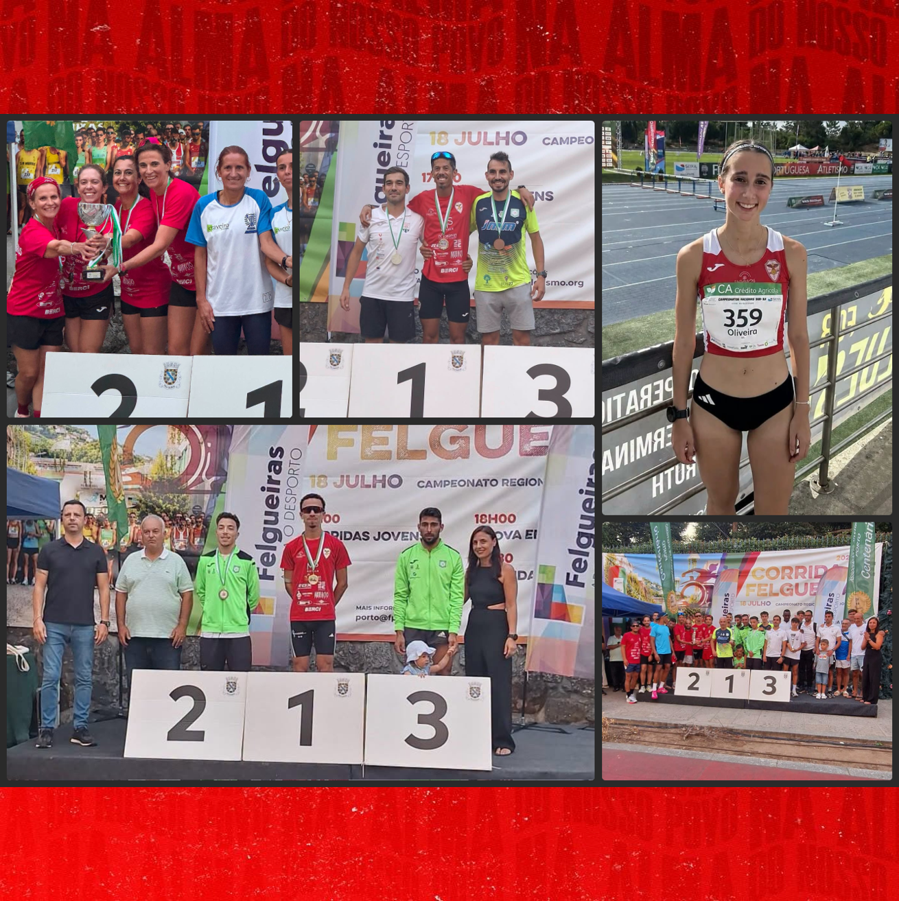 Fim de semana em grande para o atletismo 
do Salgueiros! 
Bernardo Rocha - Campeão Regional Absoluto
Miguel Ribeiro - Campeão Regional M35
Equipa Feminina - Vice Campeãs Regionais Fundo
Equipa Masculina - Vice Campeões 
Regionais Fundo  
Margarida Oliveira - Mínimos para o Campeonato 
Nacional Sub 23 na prova de 5000 metros 

Parabéns a todos e obrigado por representarem 
tão bem o Salgueiros!