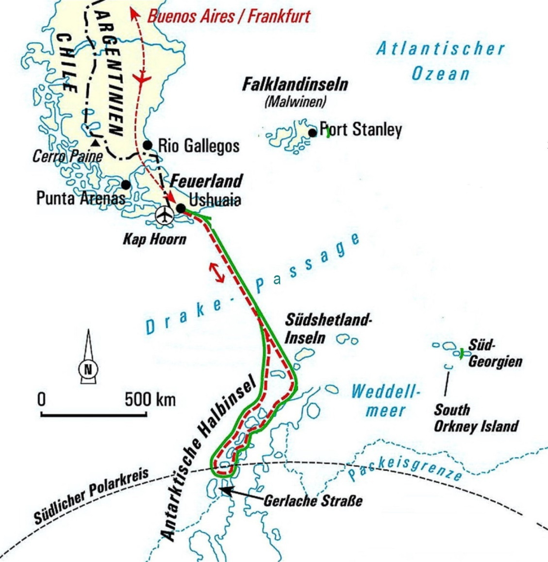 Drake Passage - 815 km durch stürmische See von Feuerland bis in die Antarktis !