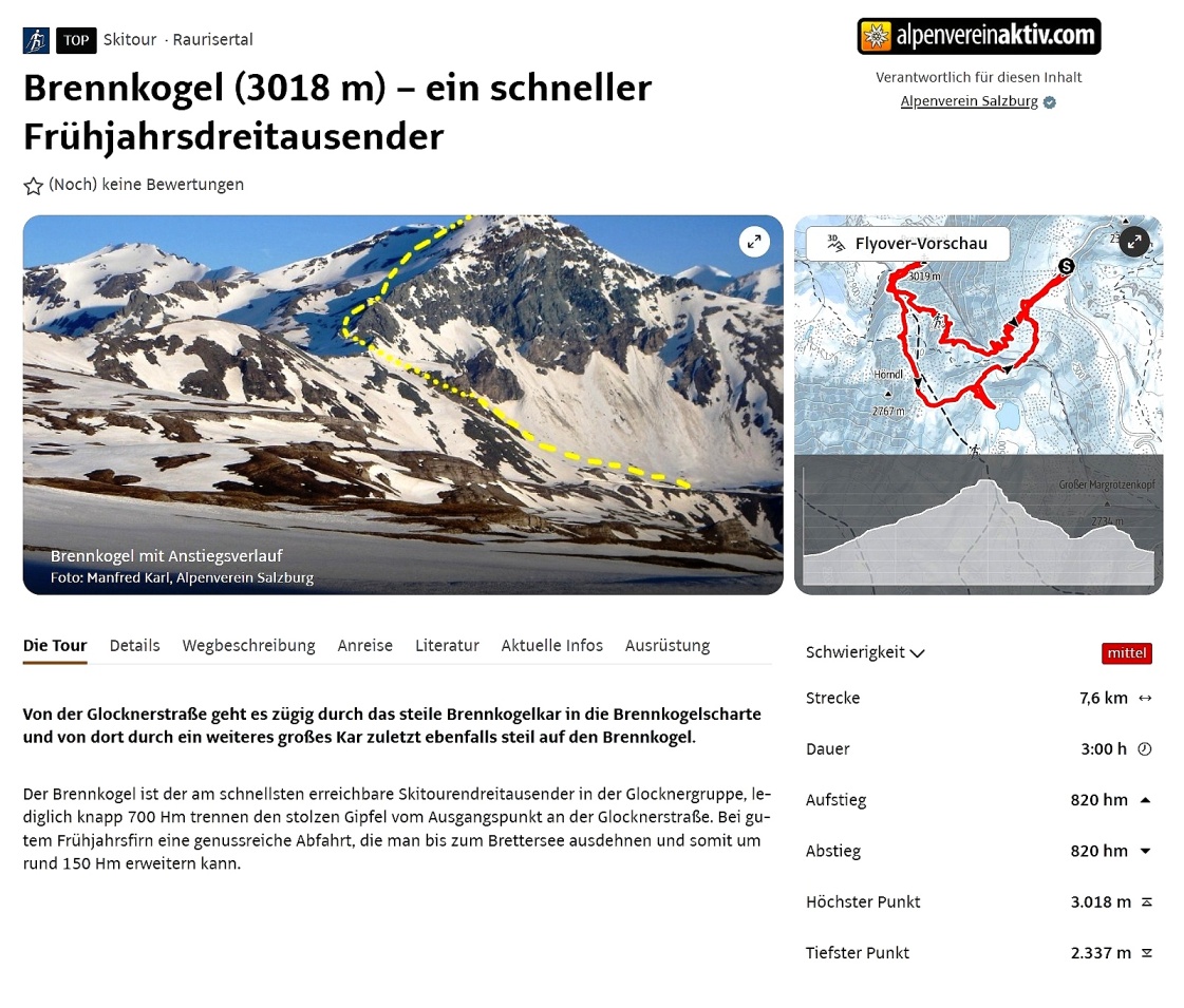 24. April 2026 - Brennkogel von Großglockner Hochalpenstraße aus