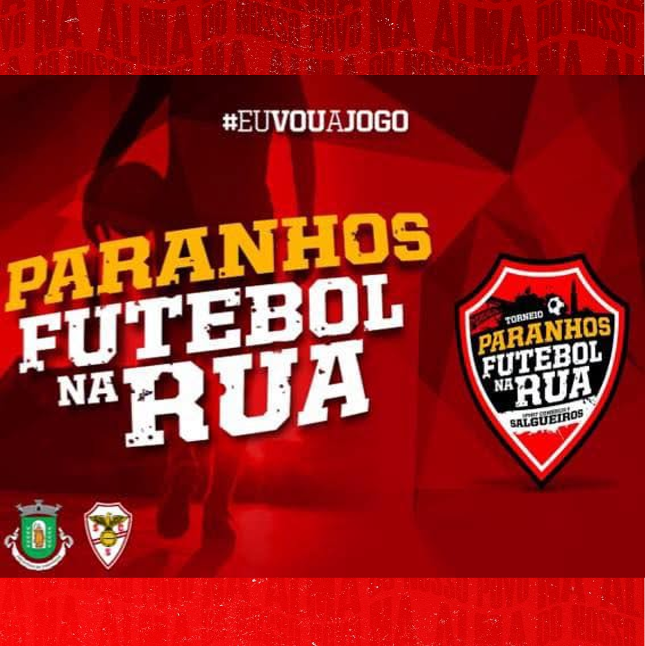 A magia do futebol de Rua está de volta !!
Arrancamos este sábado às 10h a nossa anual 
edição do torneio de futebol de rua de Paranhos.
Inserido nas festas de São João da Freguesia 
de Paranhos, queremos proporcionar um 
momento de diversão e confraternização, sem 
a pressão do resultado habitual das competições.
Pretendemos também contribuir para a agitação 
nas ruas e ringues onde outrora se brincava e 
jogava à bola.
20/06 - ringue do bairro do Agra
04/07 - ringue do bairro de Santa Luzia
11/07 - Quinta do Covelo
Este torneio é um organização em parceria com 
a Junta de Freguesia de Paranhos e um torneio 
certificado com a Bandeira de etica do @ipdj_ip.