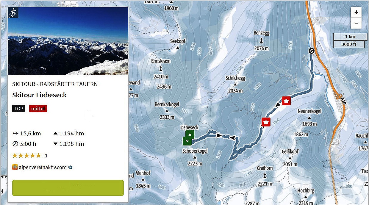 20. Februar 2021 - Liebeseck - Schladminger Tauern