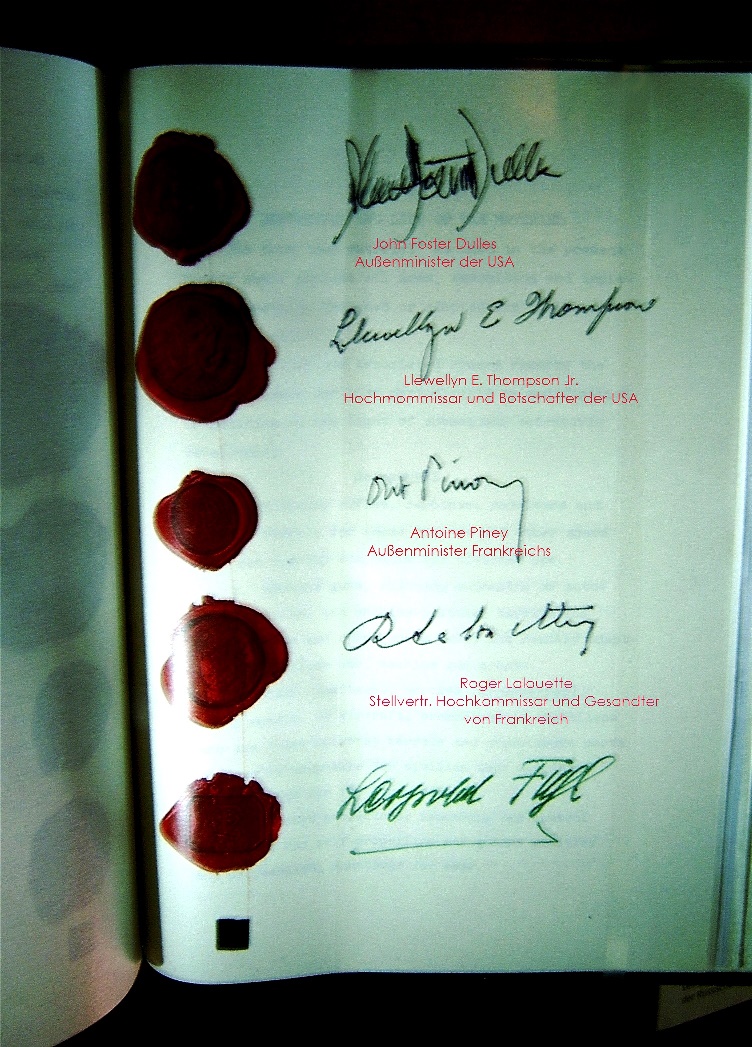 Seite 2 des Staatsvertrages - Siegel  und Unterschriften