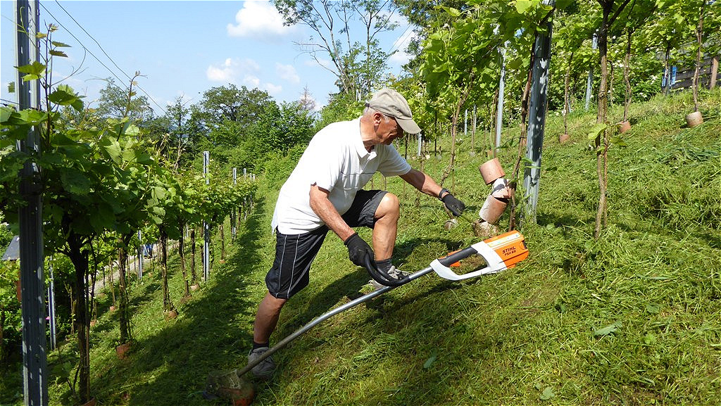 Gottfried im Einsatz am Hang