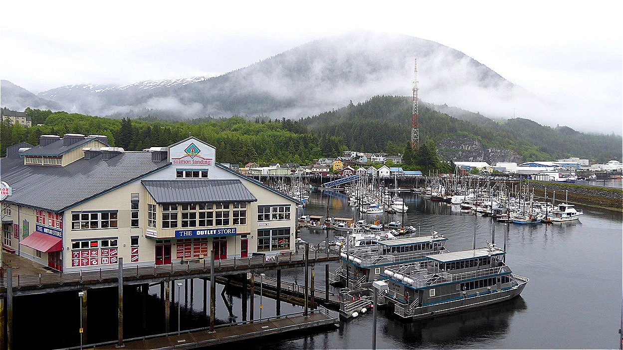 Blick zum Yachthafen