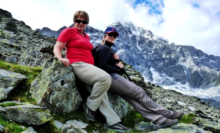 Im Hintergrund "König Ortler" (3.905 m)