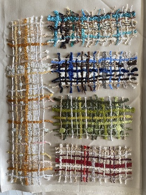 Echantillons de tissage différents coloris