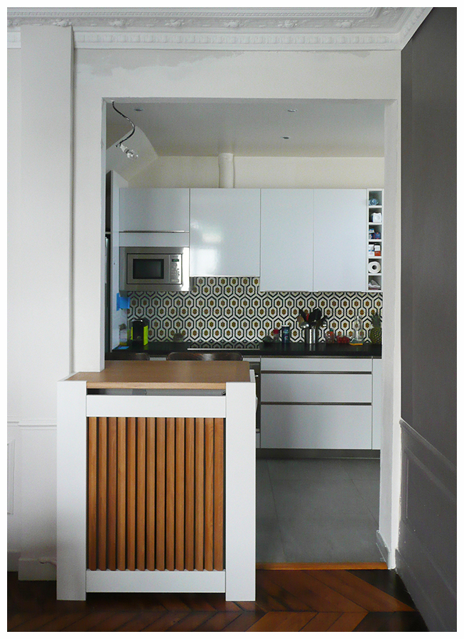 Cache radiateur comptoir