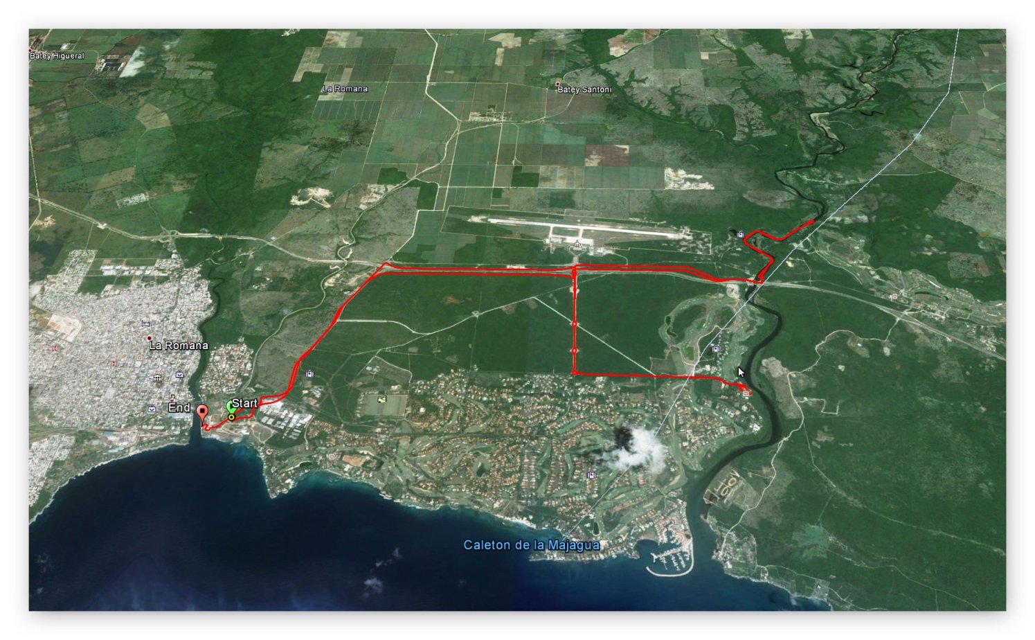 GPS Daten - Landgang in der DomRep