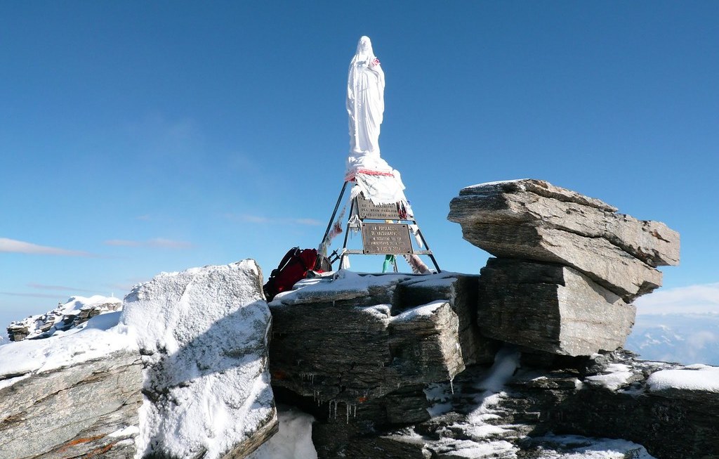 Die Madonna auf dem Gipfel des Gran Paradiso