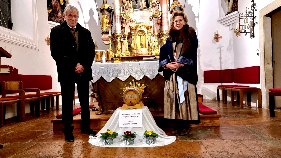 Strahlende Weinpaten