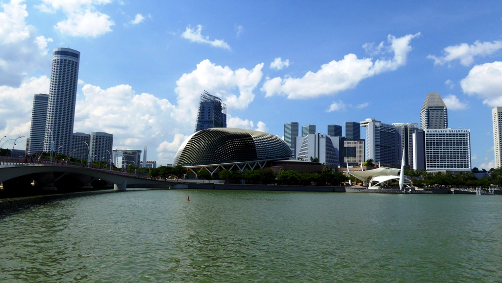 Skyline am Singapore River
