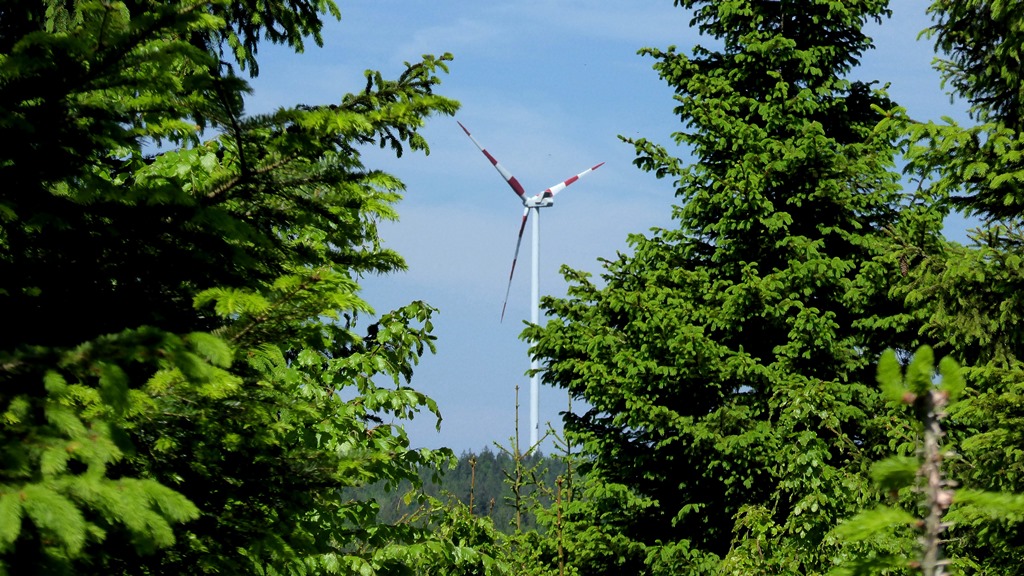 Windrad in Sicht