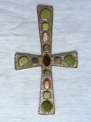 croix wisigothe pierres tons verts