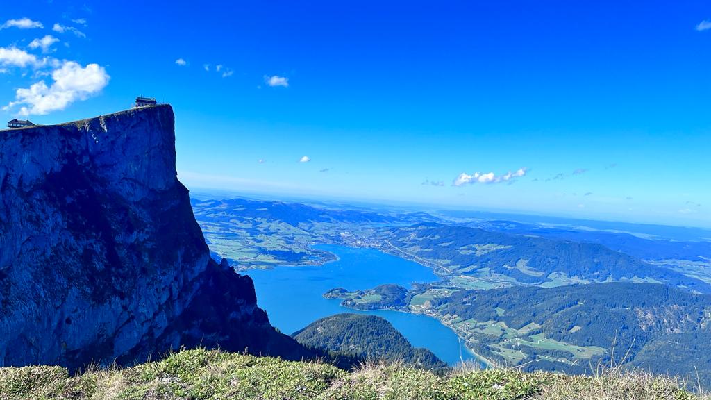 Blick von der Spinnerin auf den Nordabfall des Schafbergs (1.782 m)