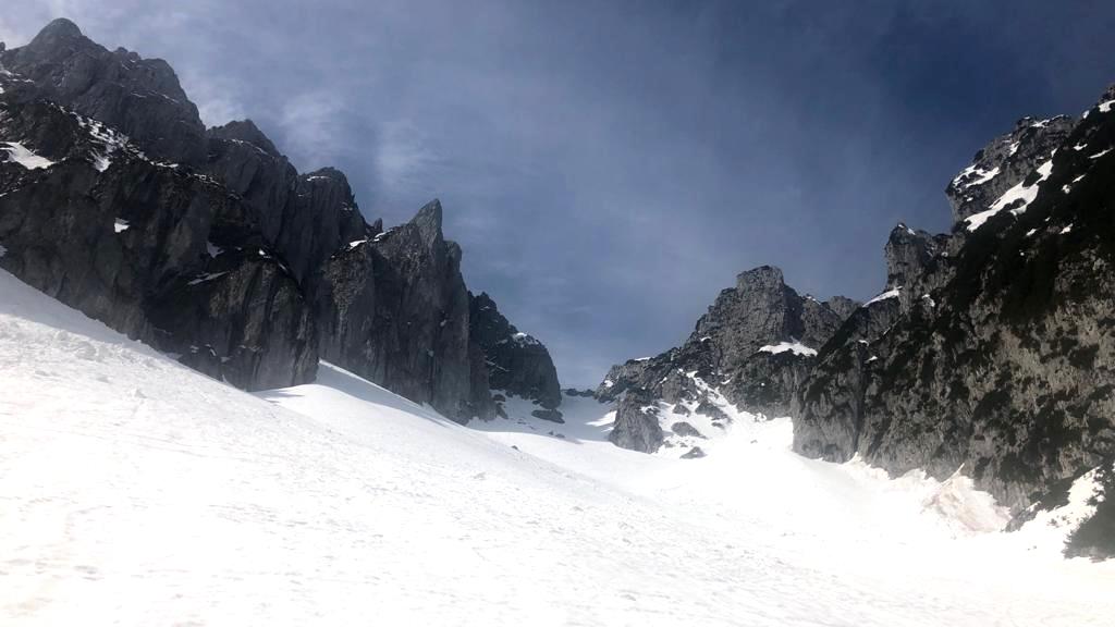 Steiler Aufstieg zur großen Weitkarscharte